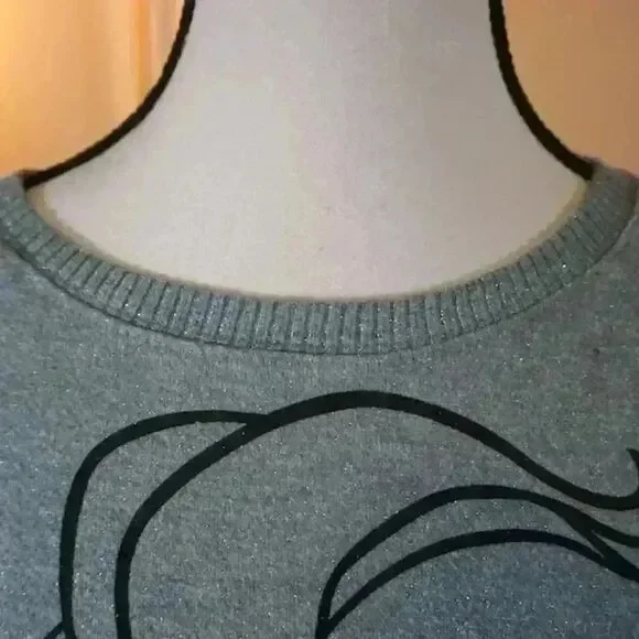 Disney Frozen Elsa Crop Top Sweater, Size M - Picture 7 of 13